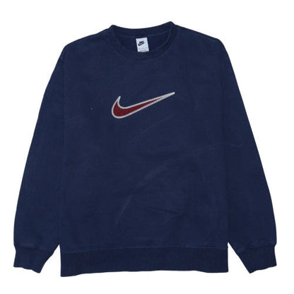 Nike Men's Blue 2XL Embroidered Swoosh Pullover Sweatshirt