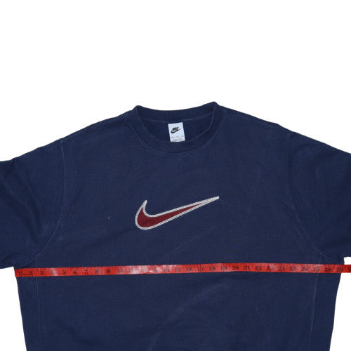 Nike Men's Blue 2XL Embroidered Swoosh Pullover Sweatshirt