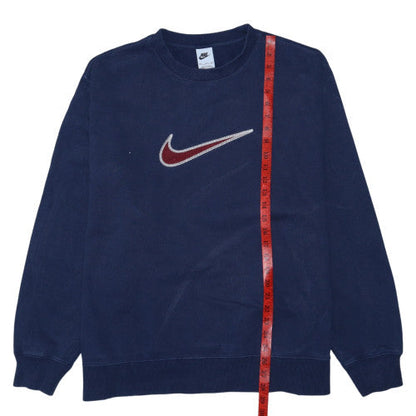 Nike Men's Blue 2XL Embroidered Swoosh Pullover Sweatshirt