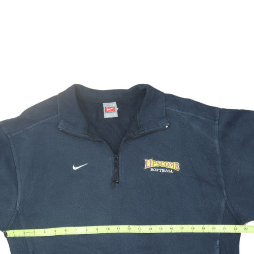 Nike Men's Blue Lipscomb Softball 1/4 Zip Fleece Sweatshirt Size S