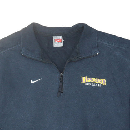 Nike Men's Blue Lipscomb Softball 1/4 Zip Fleece Sweatshirt Size S
