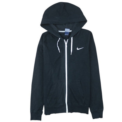 Nike Womens Black Full Zip Hoodie Size M Cotton Blend Casual Sportswear