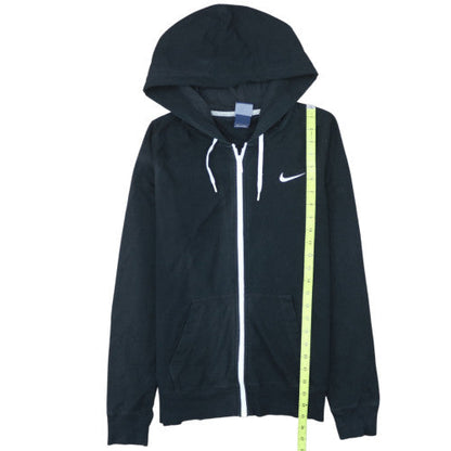 Nike Womens Black Full Zip Hoodie Size M Cotton Blend Casual Sportswear