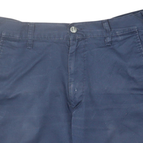 Carhartt Men's Blue Chino Workwear Shorts Size 32 Regular Fit