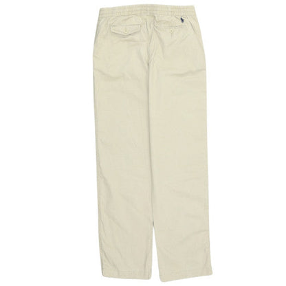 Ralph Lauren Boys Beige Chino Trousers Age 14 Elastic Waist
