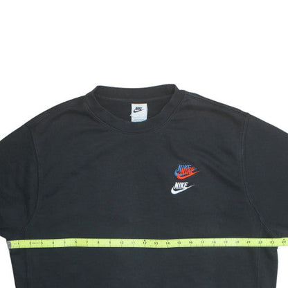 Nike Men's Black L Pullover Sweatshirt with Embroidered Logos