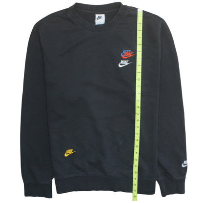 Nike Men's Black L Pullover Sweatshirt with Embroidered Logos