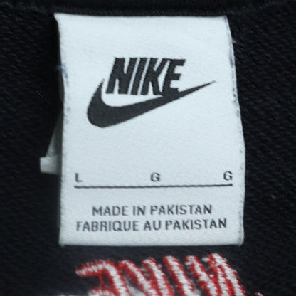 Nike Men's Black L Pullover Sweatshirt with Embroidered Logos