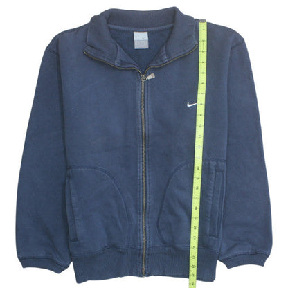Nike Mens Blue M Track Jacket Full Zip Fleece Lined Activewear