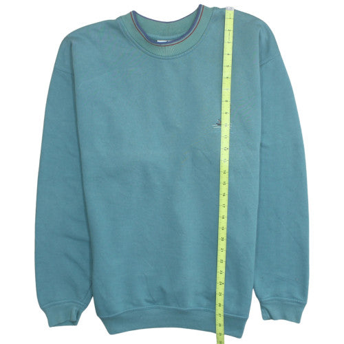 Bounded Waters Mens Blue Nautical Embroidered Sweatshirt L