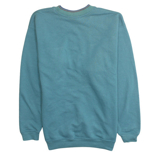 Bounded Waters Mens Blue Nautical Embroidered Sweatshirt L