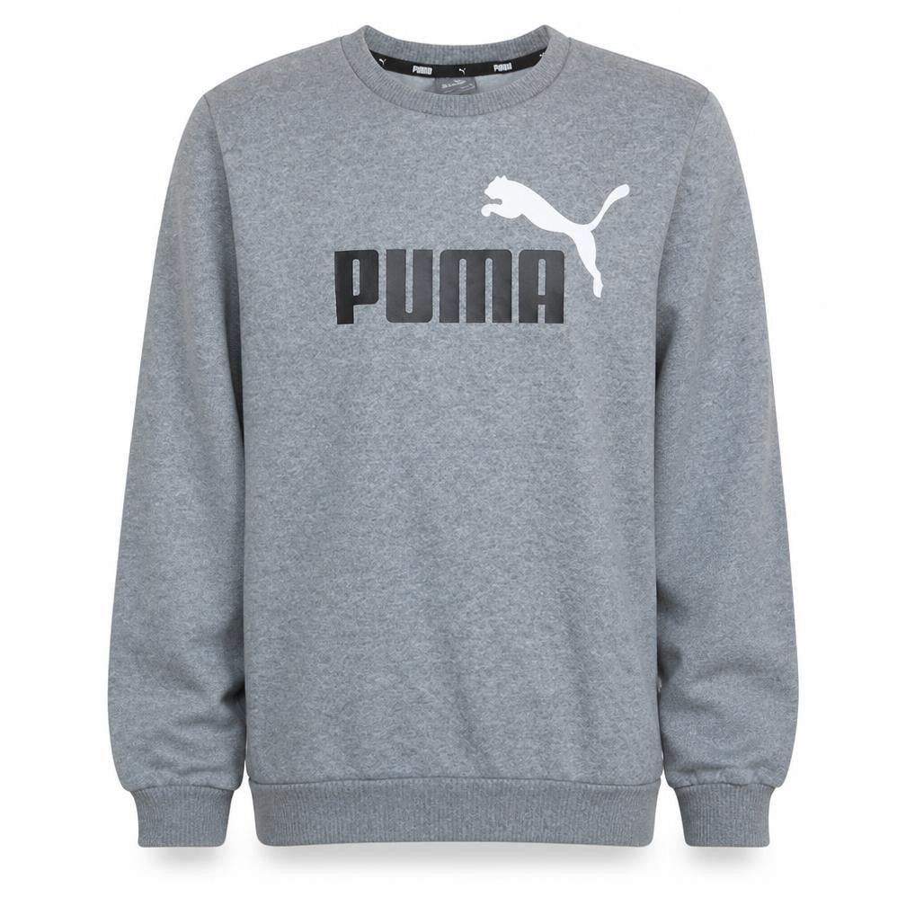 Puma Boys Grey Sweatshirt 13-14 Years Crew Neck Pullover Fleece Logo Top