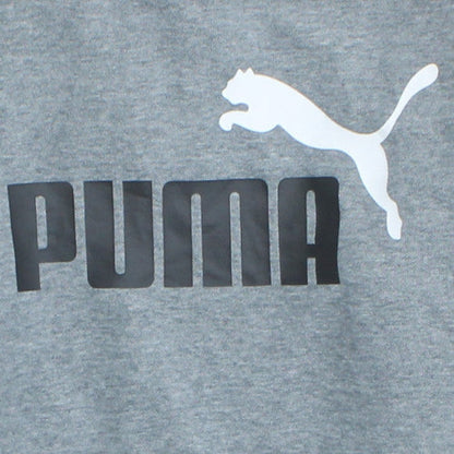 Puma Boys Grey Sweatshirt 13-14 Years Crew Neck Pullover Fleece Logo Top