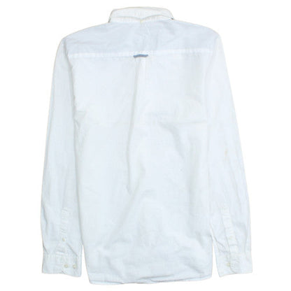 Lacoste Women White Cotton Long Sleeve Button-Up Shirt Size 12