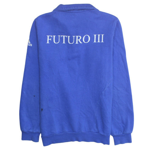Adidas Mens Blue FIFA 1/4 Zip Sweatshirt Small Sports Logo