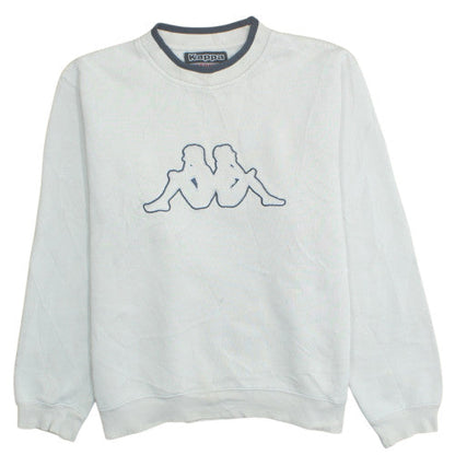 Kappa Men's White Medium Pullover Sweatshirt Logo Sportswear Vintage