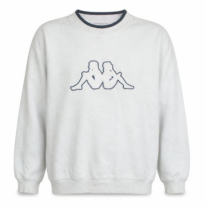 Kappa Men's White Medium Pullover Sweatshirt Logo Sportswear Vintage