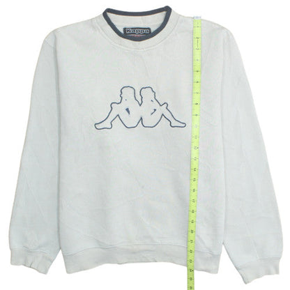Kappa Men's White Medium Pullover Sweatshirt Logo Sportswear Vintage