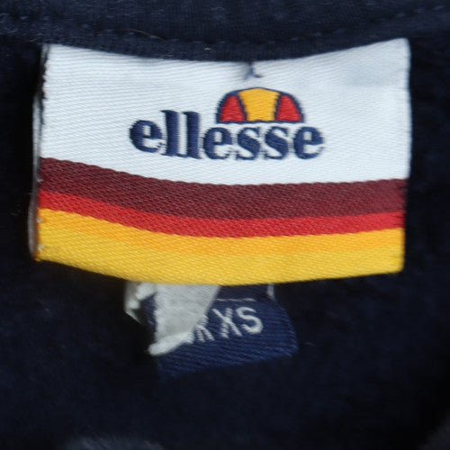 Ellesse Mens Blue XS Pullover Hoodie with Logo Design