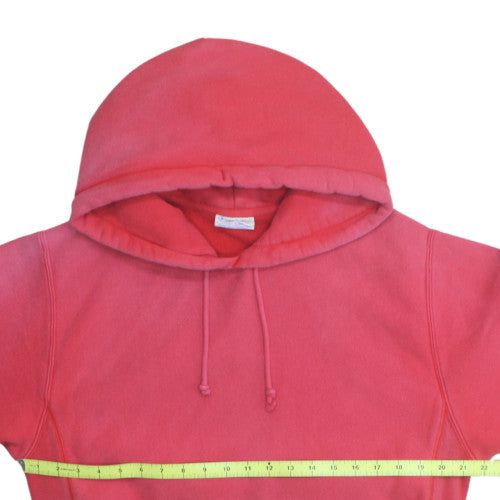 Champion Womens Red Reverse Weave Hoodie M Cotton Blend Pullover