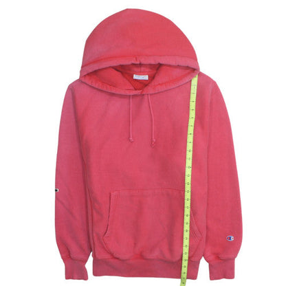 Champion Womens Red Reverse Weave Hoodie M Cotton Blend Pullover