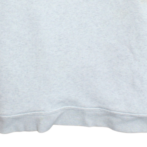 Nike Women Grey Pullover Hoodie M Logo Print Fleece Sweatshirt