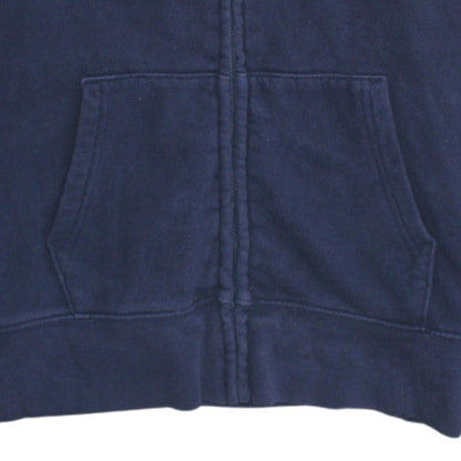 GAP Women Navy Blue Full Zip Hoodie Size L Cotton Blend Casual