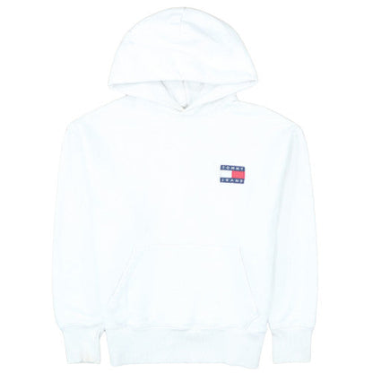 Tommy Jeans Women's White Small Pullover Hoodie with Logo