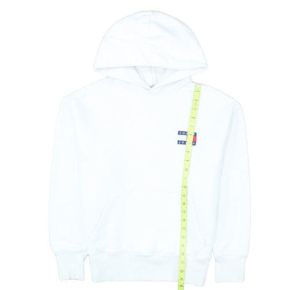 Tommy Jeans Women's White Small Pullover Hoodie with Logo