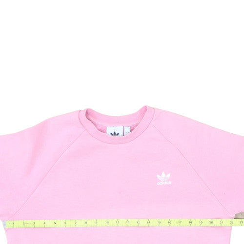 Adidas Womens Pink Crew Neck Pullover Sweatshirt Size M