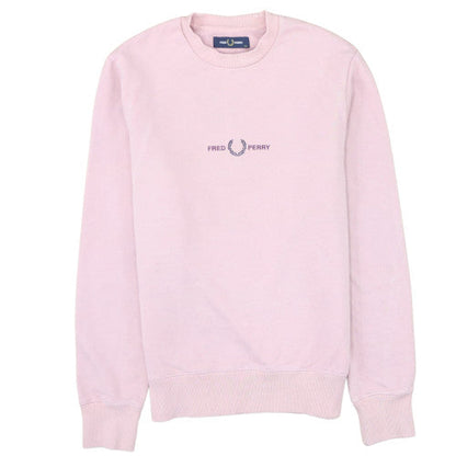 Fred Perry Womens Pink XS Crew Neck Pullover Sweatshirt