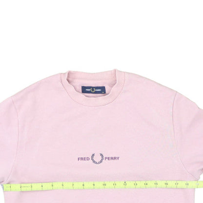 Fred Perry Womens Pink XS Crew Neck Pullover Sweatshirt