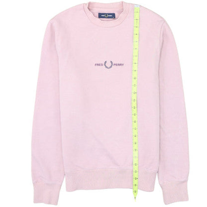 Fred Perry Womens Pink XS Crew Neck Pullover Sweatshirt