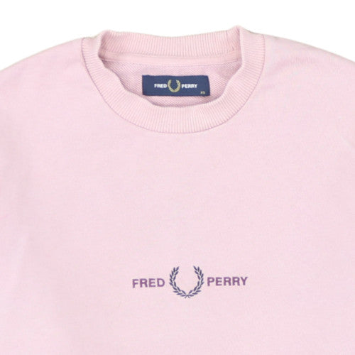 Fred Perry Womens Pink XS Crew Neck Pullover Sweatshirt