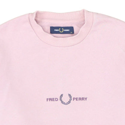 Fred Perry Womens Pink XS Crew Neck Pullover Sweatshirt