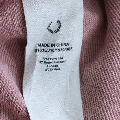 Fred Perry Womens Pink XS Crew Neck Pullover Sweatshirt