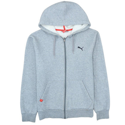 Puma Mens Grey Full Zip Hoodie Size M Regular Fit Sports Fleece