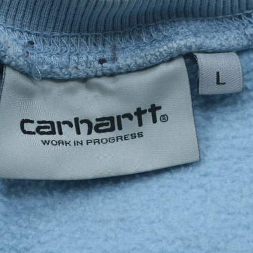 Carhartt Men's Blue Logo Crew Neck Sweatshirt Size L