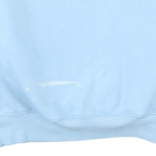 Carhartt Men's Blue Logo Crew Neck Sweatshirt Size L