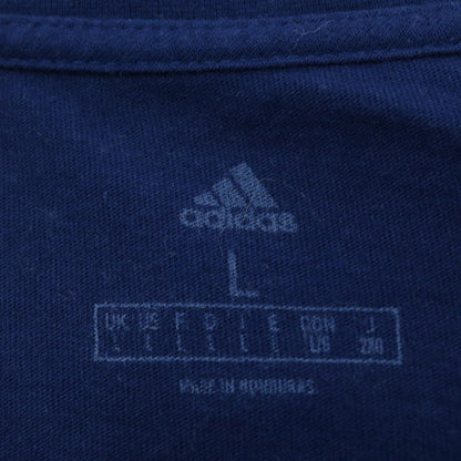 Adidas Men's Navy Blue Visit Knox Sports T-Shirt Size L Cotton Crew Neck