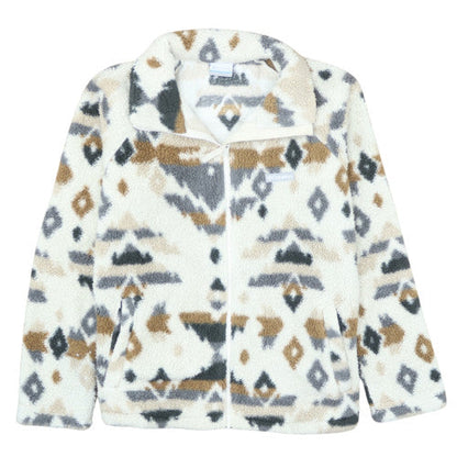 Columbia Women's Multicoloured Fleece Zip Jacket L Outdoor Aztec