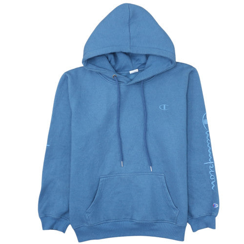 Champion Men's Blue Pullover Hoodie XL Fleece Embroidered Logo