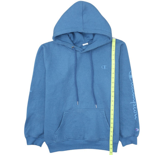 Champion Men's Blue Pullover Hoodie XL Fleece Embroidered Logo