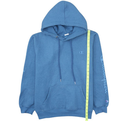 Champion Men's Blue Pullover Hoodie XL Fleece Embroidered Logo