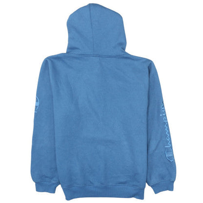 Champion Men's Blue Pullover Hoodie XL Fleece Embroidered Logo