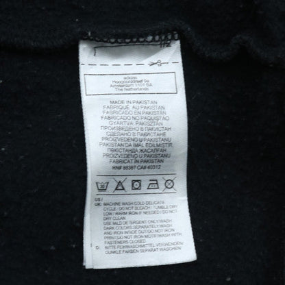 Adidas Women Black 1/2 Zip Sweatshirt Size 8 Logo Sleeve Tape