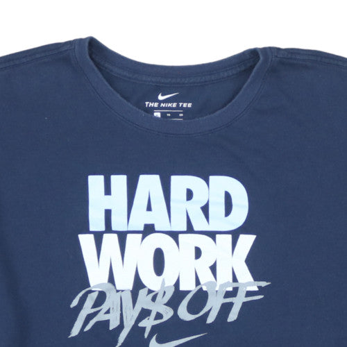 Nike Men's Navy Dri-FIT Graphic Athletic T-Shirt XL