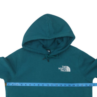 The North Face Womens Teal Pullover Hoodie Size M Cotton Blend