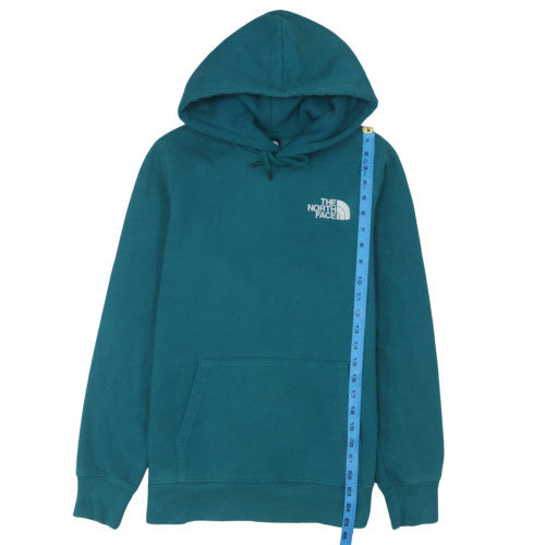 The North Face Womens Teal Pullover Hoodie Size M Cotton Blend
