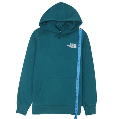 The North Face Womens Teal Pullover Hoodie Size M Cotton Blend